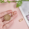 2Pcs Brass Spring Gate Rings KK-BBC0024-20G-01-3