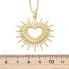 Shining Heart 304 Stainless Steel Pendant Necklaces NJEW-M096-37G-3