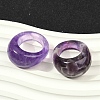 Natural Amethyst Finger Rings for Unisex RJEW-C128-01A-2