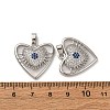 Brass Micro Pave Cubic Zirconia Pendants KK-F903-10P-3