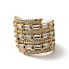 Clear Cubic Zirconia Chunky Open Cuff Rings RJEW-G255-02G-2