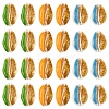 18Pcs 3 Colors Enamel Cowrie Shell Beads SSHEL-FS0001-03-1