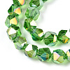 Electroplate Transparent Glass Beads Strands EGLA-T019-06D-3