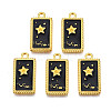 Rack Plating Golden Alloy Enamel Pendants LS-ENAM-S122-50G-1