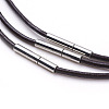 Cowhide Leather Cord Necklace Making MAK-G003-04A-2