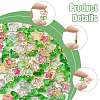 70Pcs 2 Styles 7 Colors Flower Brass Glass Pendants PALLOY-FS00057-3