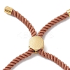 Half Finished Twisted Milan Rope Slider Bracelets FIND-G032-01G-21-6