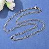 304 Stainless Steel Paperclip Chain Necklace LS-NJEW-M183-04G-4