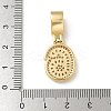 Brass Clear Cubic Zirconia European Dangle Charms KK-R003-01G-06-4