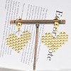 Ion Plating(IP) 304 Stainless Steel Stud Earrings for Women EJEW-A119-21G-3