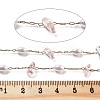 Handmade Dyed Natural Quartz Crystal and ABS Imitation Pearl Beaded Chains CHS-P019-07G-B-2