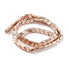 Electroplated Natural Lava Rock Beads Strands G-H303-A02-RG02-2