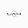 2Pcs Heart 925 Sterling Silver Micro Pave Clear Cubic Zirconia Finger Rings for Women FS-WG4005F-01-1