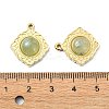 Natural Green Aventurine Rhombus Pendants STAS-L022-339G-02-3