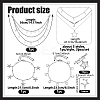 3Pcs Zinc Alloy Star Pendant Layered Necklaces for Women NJEW-GA0001-13-2