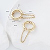 304 Stainless Steel Cuff Earrings LS-RC5988-2