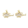 Rack Plating Helicopter
 Brass Micro Pave Cubic Zirconia Pendants KK-E102-16G-1