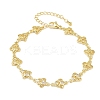 Brass Micro Pave Clear Cubic Zirconia Link Chain Bracelets for Women BJEW-A090-09F-G-4