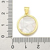 Brass Micro Pave Clear Cubic Zirconia Pendants KK-K354-04G-03-3