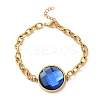 304 Stainless Steel Flat Round Link Bracelets BJEW-A036-10G-01-4