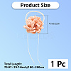 1Pc Retro Cloth Rose Flower Waxed Cord Wrap Choker Necklaces for Women NJEW-CP0001-05D-2