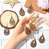 8 Pairs 4 Style 304 Stainless Steel Dangle Earrings EJEW-YW00002-3