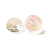 Transparent Spray Painted Glass Beads GLAA-I050-09K-3