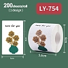 200Pcs Rectangle with Flower Here for You Theme Paper Self-Adhesive Stickers AJEW-S084-02B-1