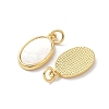 Brass Pave Natural Shell Pendants KK-L239-049G-02-2