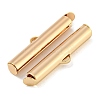 Brass Slide On End Clasp Tubes KK-N254-119G-04-2