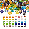 300Pcs 10 colors Handmade Millefiori Glass Beads LAMP-TA0002-05-12