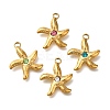 Ion Plating(IP) 304 Stainless Steel Rhinestone Pendants STAS-A104-16G-1