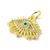 Real 18K Gold Plated Brass Micro Pave Cubic Zirconia Pendants KK-L209-039G-03-2