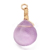 Natural Fluorite Pendants PALLOY-JF00607-3