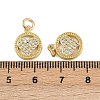 Brass Micro Pave Cubic Zirconia Pendants ZIRC-I367-05G-05-3