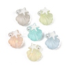 Frosted Transparent Resin Enamel Beads RESI-L047-24-1
