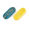 Oval with Rune Glass Beads GLAA-T025-66M-2