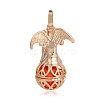 Golden Plated Brass Hollow Round Cage Pendants KK-J249-09G-3