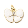 Brass Pave Clear Cubic Zirconia Charms KK-G554-03A-02-1