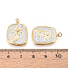304 Stainless Steel and Polymer Clay Crystal Rhinestone Pendants STAS-T069-60B-3