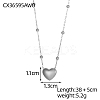 304 Stainless Steel Pendant Necklaces STAS-OY009-37P-2