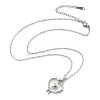 Heart 304 Stainless Steel Cat Eye Pendant Necklaces for Women NJEW-D288-06P-2