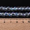 Transparent Electroplate Glass Beads Strands EGLA-Q132-6MM-01A-11-4