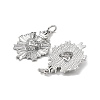 SHEGRACE Brass Micro Pave Clear Cubic Zirconia Pendants XGRQ2C491-405P-2
