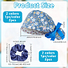 2Pcs 2 Colors Cute Cartoon Adjustable Cotton Surgical Cap AJEW-OC0014-18A-2