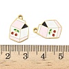 304 Stainless Steel Enamel Pendants X1-STAS-G360-04G-08-3