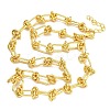 Rack Plating Brass Knot Link Chain Necklaces for Women NJEW-C059-24G-1