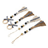 Crafans 4Pcs 2 Style Senior Year Theme Hemp Rope Tassels Pendant Decorations HJEW-CF0001-17-2