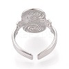 Adjustable 304 Stainless Steel Cuff Open Rings for Women RJEW-N052-24P-3