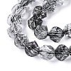 Crackle Transparent Glass Beads Strands GLAA-N068-02A-01-4